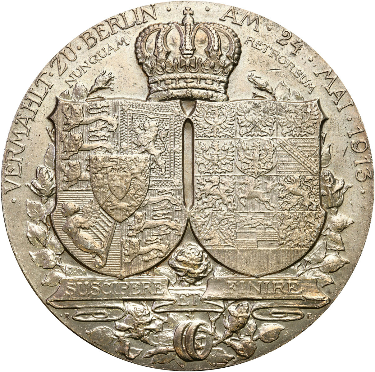 Niemcy. Braunschweig-Wolfenbüttel, Ernst August (1913-1918), 1913 medal, srebro